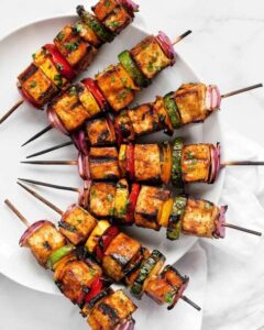 Grilled Veggie and Tofu Kabobs